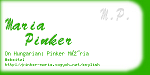 maria pinker business card